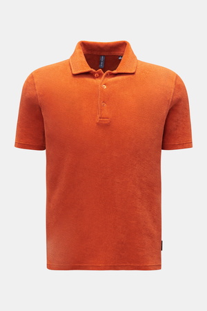 04651 / A trip in a bag - Herren - Frottee-Poloshirt 'Terry Polo' orange