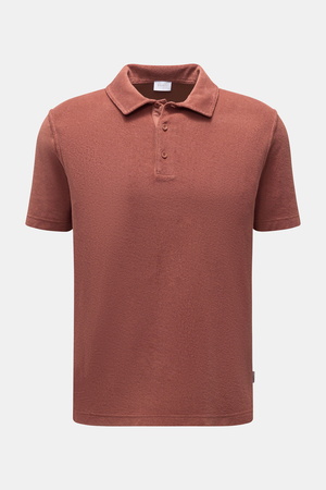 04651 / A trip in a bag - Herren - Frottee-Poloshirt 'Terry Polo' rostbraun