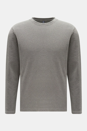 04651 / A trip in a bag - Herren - Frottee Rundhals-Longsleeve 'Terry Tee' grau