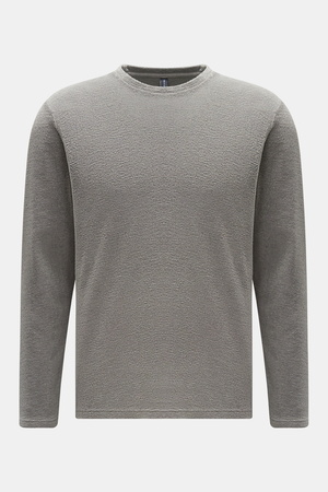 04651 / A trip in a bag - Herren - Frottee Rundhals-Longsleeve 'Terry Tee' grau