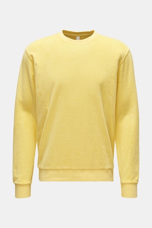 04651 / A trip in a bag - Herren - Frottee Rundhals-Sweatshirt gelb