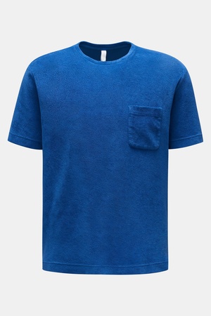 04651 / A trip in a bag - Herren - Frottee Rundhals-T-Shirt 'Terry Tee' blau