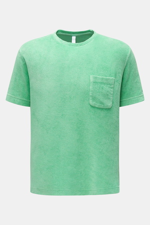 04651 / A trip in a bag - Herren - Frottee Rundhals-T-Shirt 'Terry Tee' hellgrün