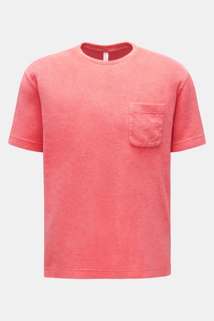 04651 / A trip in a bag - Herren - Frottee Rundhals-T-Shirt 'Terry Tee' koralle