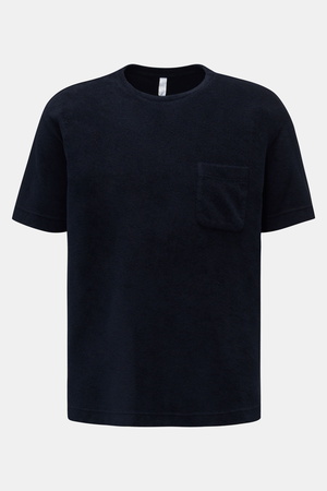04651 / A trip in a bag - Herren - Frottee Rundhals-T-Shirt 'Terry Tee' navy