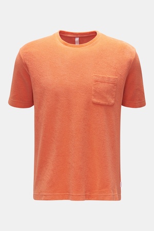 04651 / A trip in a bag - Herren - Frottee Rundhals-T-Shirt 'Terry Tee' orange