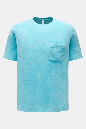04651 / A trip in a bag - Herren - Frottee Rundhals-T-Shirt 'Terry Tee' türkis