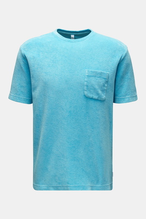 04651 / A trip in a bag - Herren - Frottee Rundhals-T-Shirt 'Terry Tee' türkis