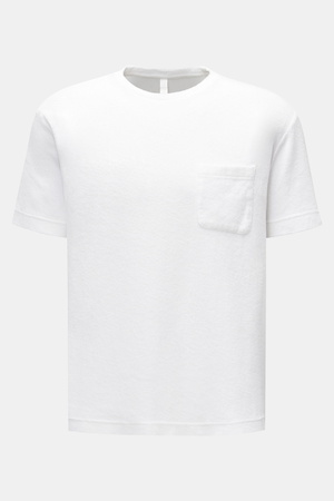 04651 / A trip in a bag - Herren - Frottee Rundhals-T-Shirt 'Terry Tee' weiß