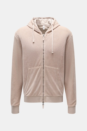 04651 / A trip in a bag - Herren - Frottee-Sweatjacke 'Terry Zip' beige