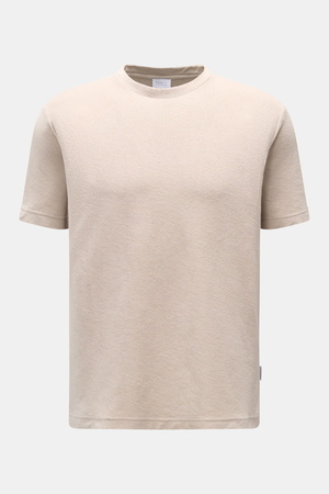 04651 / A trip in a bag - Herren - Frottee T-Shirt 'Terry Tee' beige