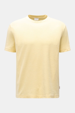 04651 / A trip in a bag - Herren - Frottee T-Shirt 'Terry Tee' pastellgelb