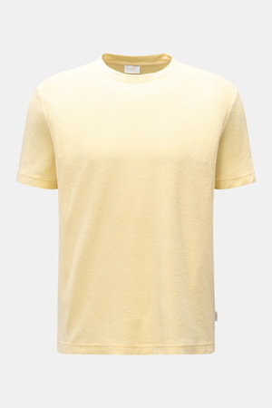 04651 / A trip in a bag - Herren - Frottee T-Shirt 'Terry Tee' pastellgelb