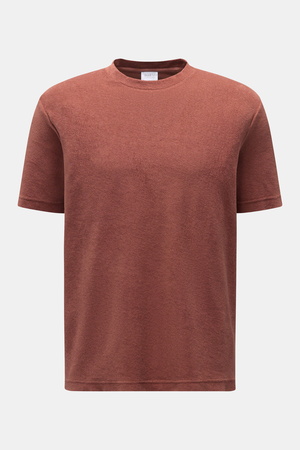 04651 / A trip in a bag - Herren - Frottee T-Shirt 'Terry Tee' rostbraun