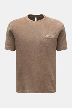 04651 / A trip in a bag - Herren - Frottee T-Shirt 'Terry Tee' taupe