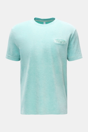 04651 / A trip in a bag - Herren - Frottee T-Shirt 'Terry Tee' türkis