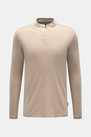04651 / A trip in a bag - Herren - Henley-Shirt 'Organic Hemley' beige