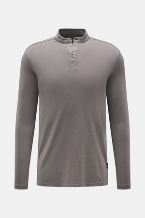 04651 / A trip in a bag - Herren - Henley-Shirt 'Organic Hemley' grau
