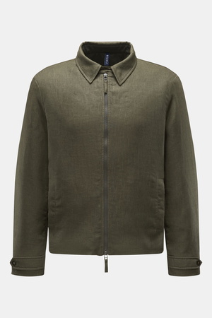 04651 / A trip in a bag - Herren - Jacke 'Linen Blouson' oliv