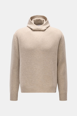 04651 / A trip in a bag - Herren - Kapuzenpullover beige meliert