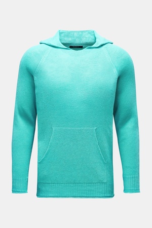 04651 / A trip in a bag - Herren - Kapuzenpullover 'Linen Knit' türkis