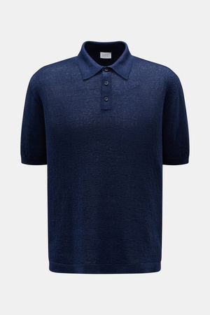 04651 / A trip in a bag - Herren - Kurzarm-Strickpolo 'Hansen' navy
