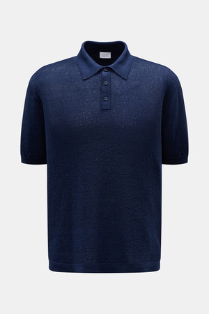 04651 / A trip in a bag - Herren - Kurzarm-Strickpolo 'Hansen' navy