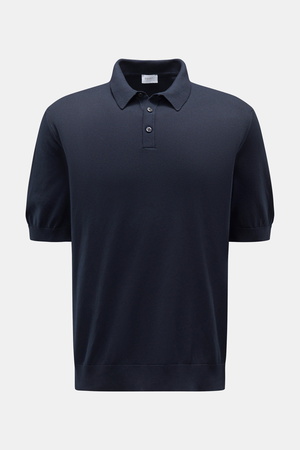 04651 / A trip in a bag - Herren - Kurzarm-Strickpolo 'Pima Cotton' navy