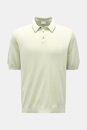 04651 / A trip in a bag - Herren - Kurzarm-Strickpolo 'Pima Cotton' pastellgrün