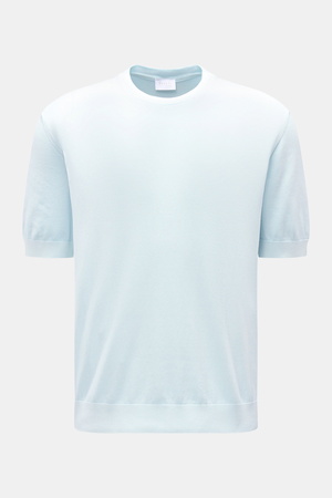 04651 / A trip in a bag - Herren - Kurzarmpullover 'Pima Cotton' pastellblau