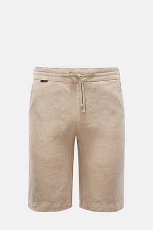 04651 / A trip in a bag - Herren - Leinen-Bermudas 'Linen Bermuda' beige
