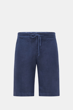 04651 / A trip in a bag - Herren - Leinen-Bermudas 'Linen Bermuda' dunkelblau