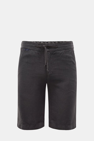 04651 / A trip in a bag - Herren - Leinen-Bermudas 'Linen Bermuda' dunkelgrau