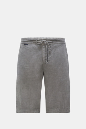 04651 / A trip in a bag - Herren - Leinen-Bermudas 'Linen Bermuda' grau