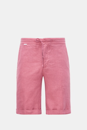 04651 / A trip in a bag - Herren - Leinen-Bermudas 'Linen Bermuda' hellrot