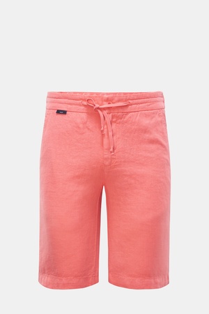04651 / A trip in a bag - Herren - Leinen-Bermudas 'Linen Bermuda' koralle