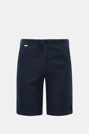 04651 / A trip in a bag - Herren - Leinen-Bermudas 'Linen Bermuda' navy