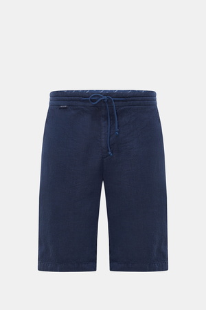 04651 / A trip in a bag - Herren - Leinen-Bermudas 'Linen Bermuda' navy