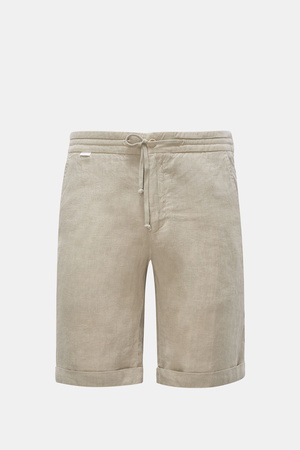 04651 / A trip in a bag - Herren - Leinen-Bermudas 'Linen Bermuda' sand