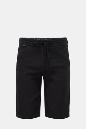04651 / A trip in a bag - Herren - Leinen-Bermudas 'Linen Bermuda' schwarz