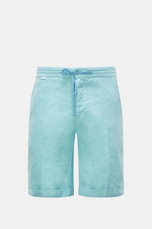 04651 / A trip in a bag - Herren - Leinen-Bermudas 'Linen Bermuda' türkis