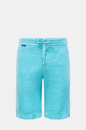 04651 / A trip in a bag - Herren - Leinen-Bermudas 'Linen Bermuda' türkis