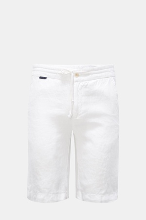 04651 / A trip in a bag - Herren - Leinen-Bermudas 'Linen Bermuda' weiß