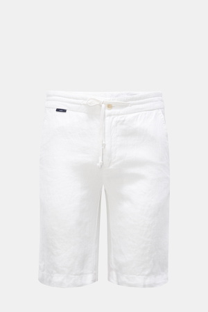 04651 / A trip in a bag - Herren - Leinen-Bermudas 'Linen Bermuda' weiß