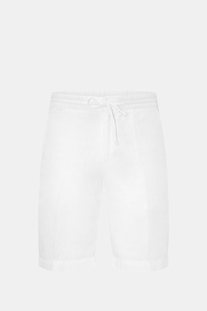 04651 / A trip in a bag - Herren - Leinen-Bermudas 'Linen Bermuda' weiß
