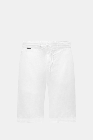 04651 / A trip in a bag - Herren - Leinen-Bermudas 'Linen Bermuda' weiß