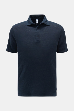 04651 / A trip in a bag - Herren - Leinen Jersey-Poloshirt navy