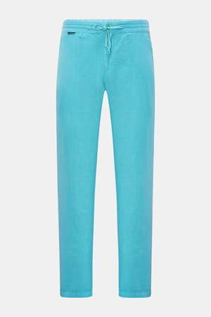 04651 / A trip in a bag - Herren - Leinen-Joggpants 'Linen Pant' türkis