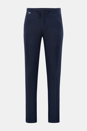 04651 / A trip in a bag - Herren - Leinen-Joggpants 'Linen Pants' navy