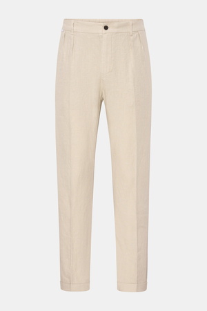 04651 / A trip in a bag - Herren - Leinen-Jogpants 'Linen Pants' beige
